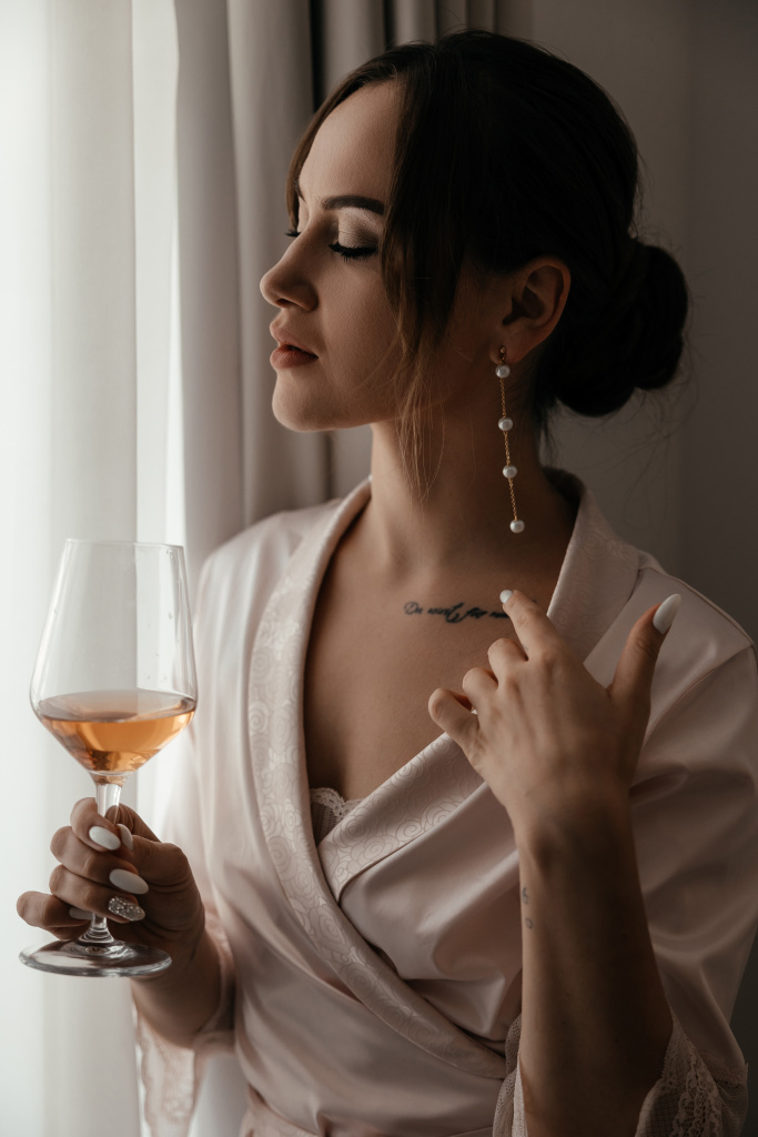 Bride and wine