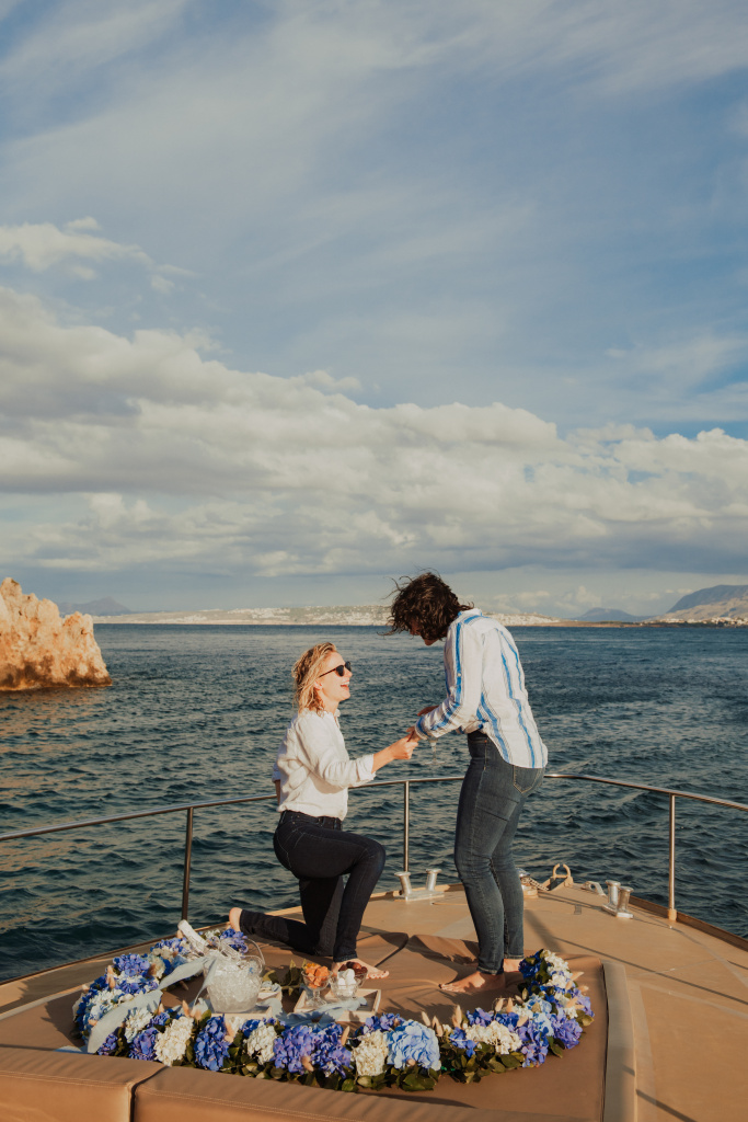 A yacht proposal in Chania