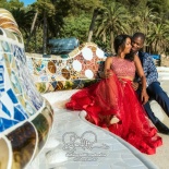 Photo shoot at Park Guell in Barcelona, Spain