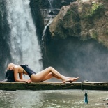 Waterfall photoshoot in Sri Lanka