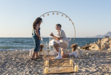 Engagement in Kos Surprise proposal on the Beach